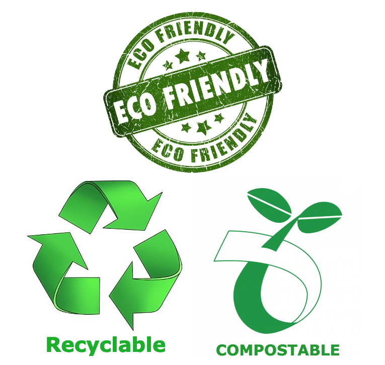 Eco-Friendly, Compostable & Recyclable
